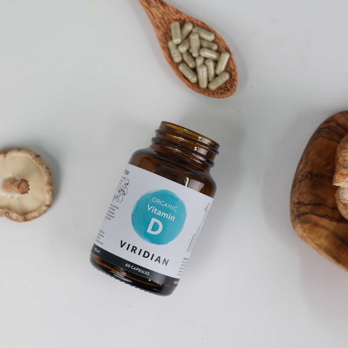 Viridian Luomu D2-vitamiini 400IU 10 mcg 60 kaps