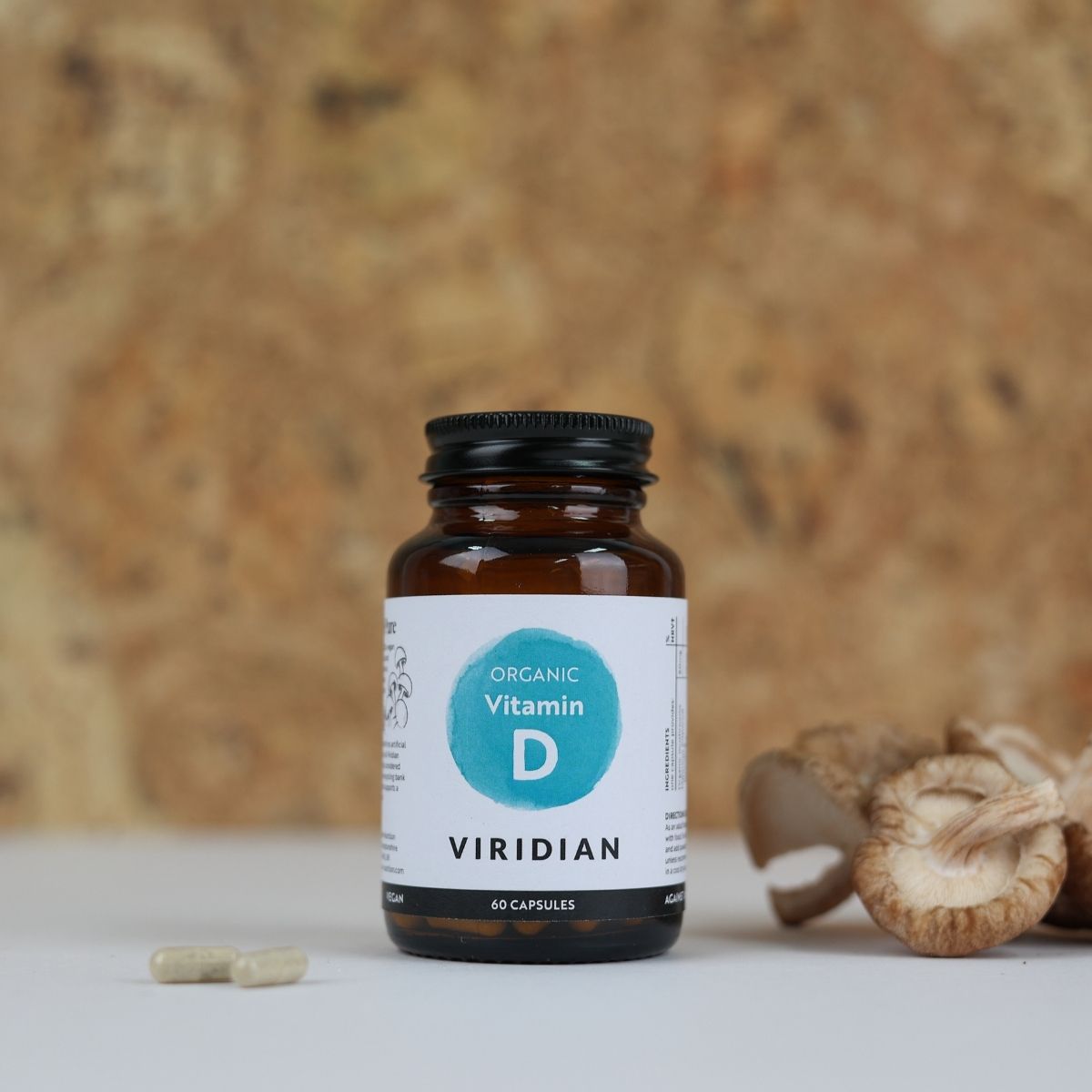 Viridian Luomu D2-vitamiini 400IU 10 mcg 60 kaps