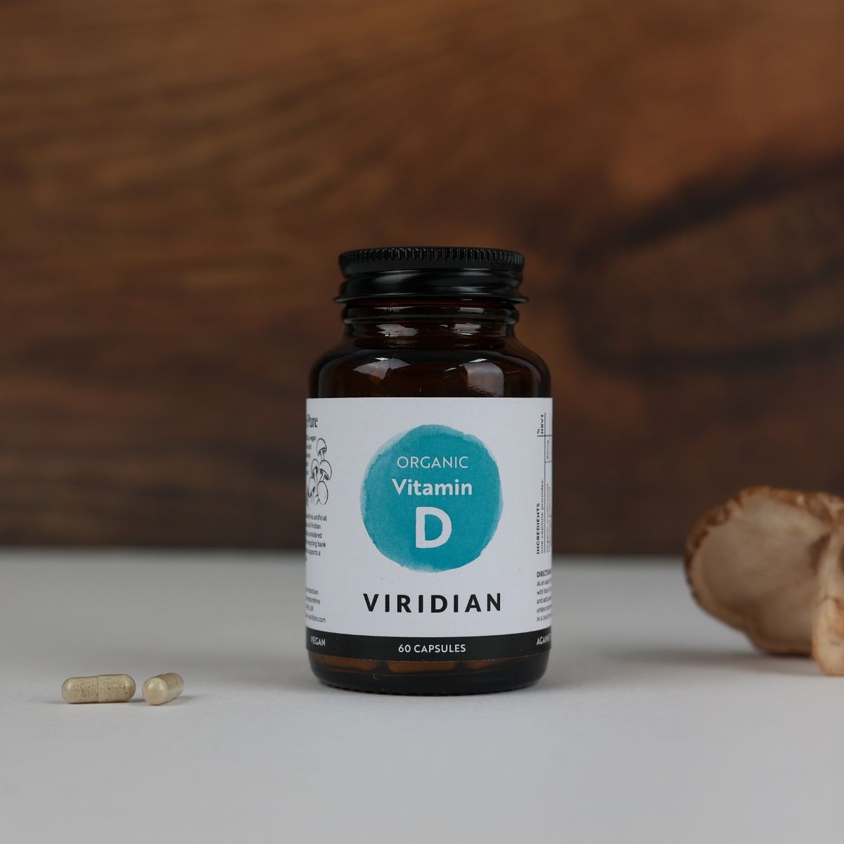 Viridian Luomu D2-vitamiini 400IU 10 mcg 60 kaps