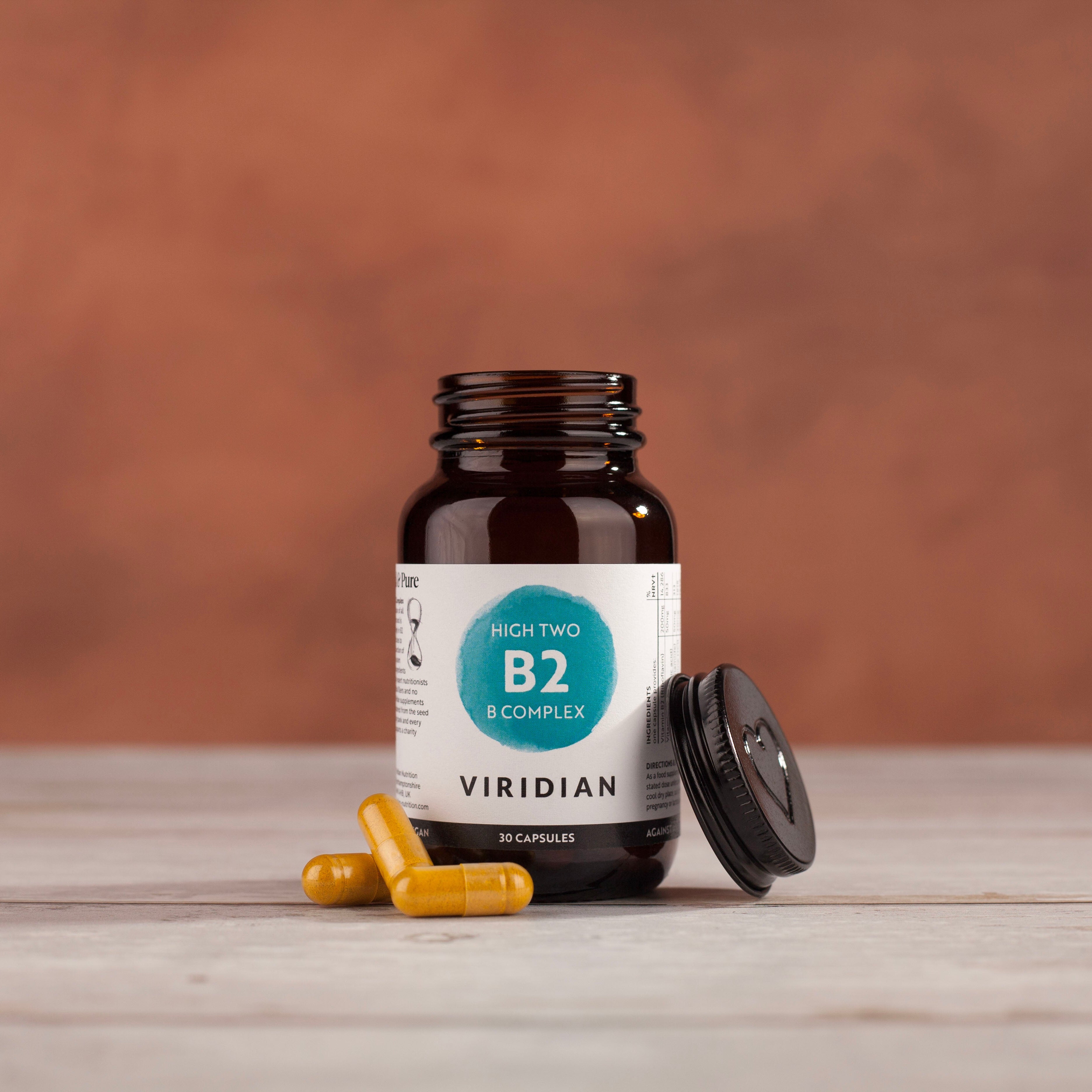 Viridian High B2-vitamiini 200 mg B-Complex 90 kaps.
