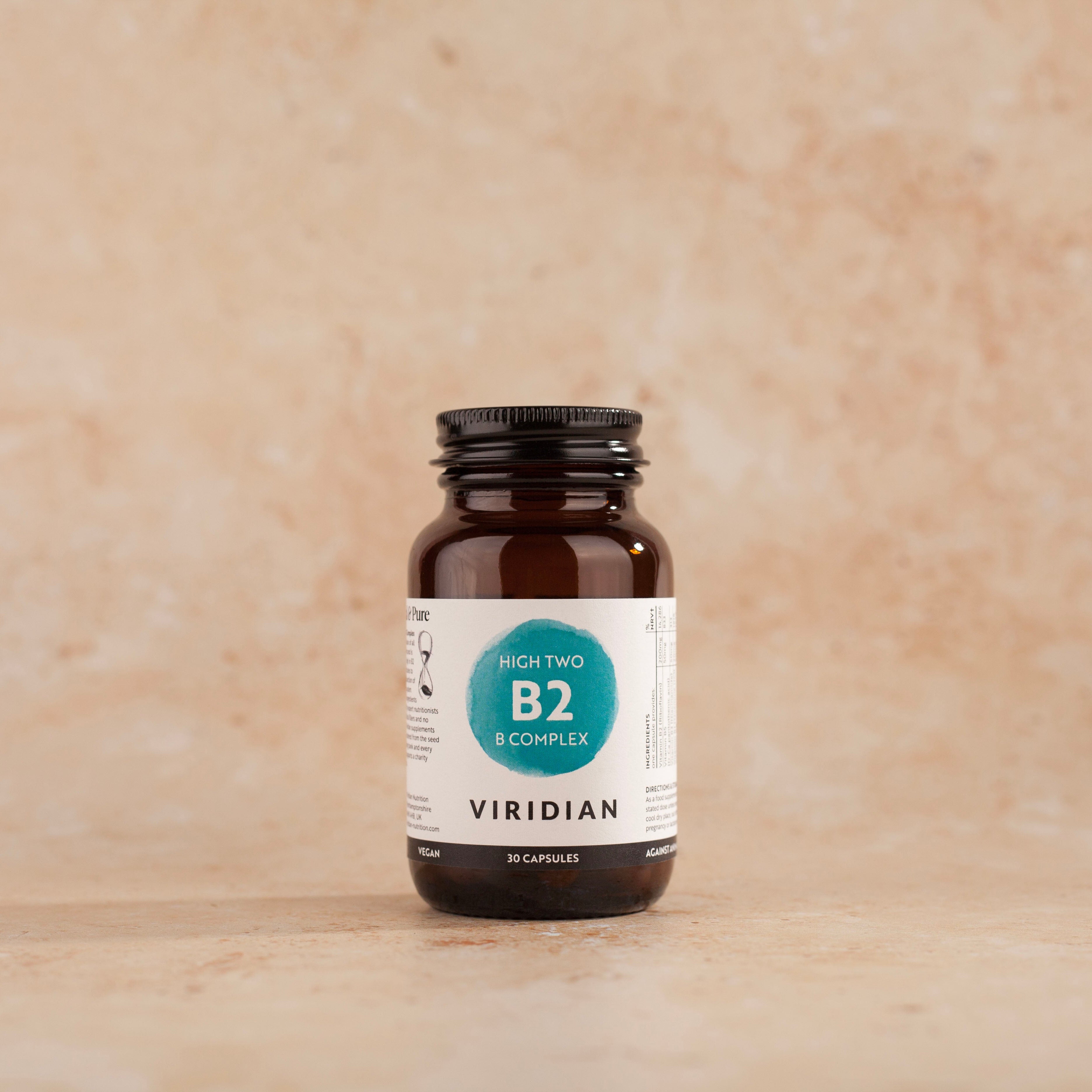 Viridian High B2-vitamiini 200 mg B-Complex 90 kaps.