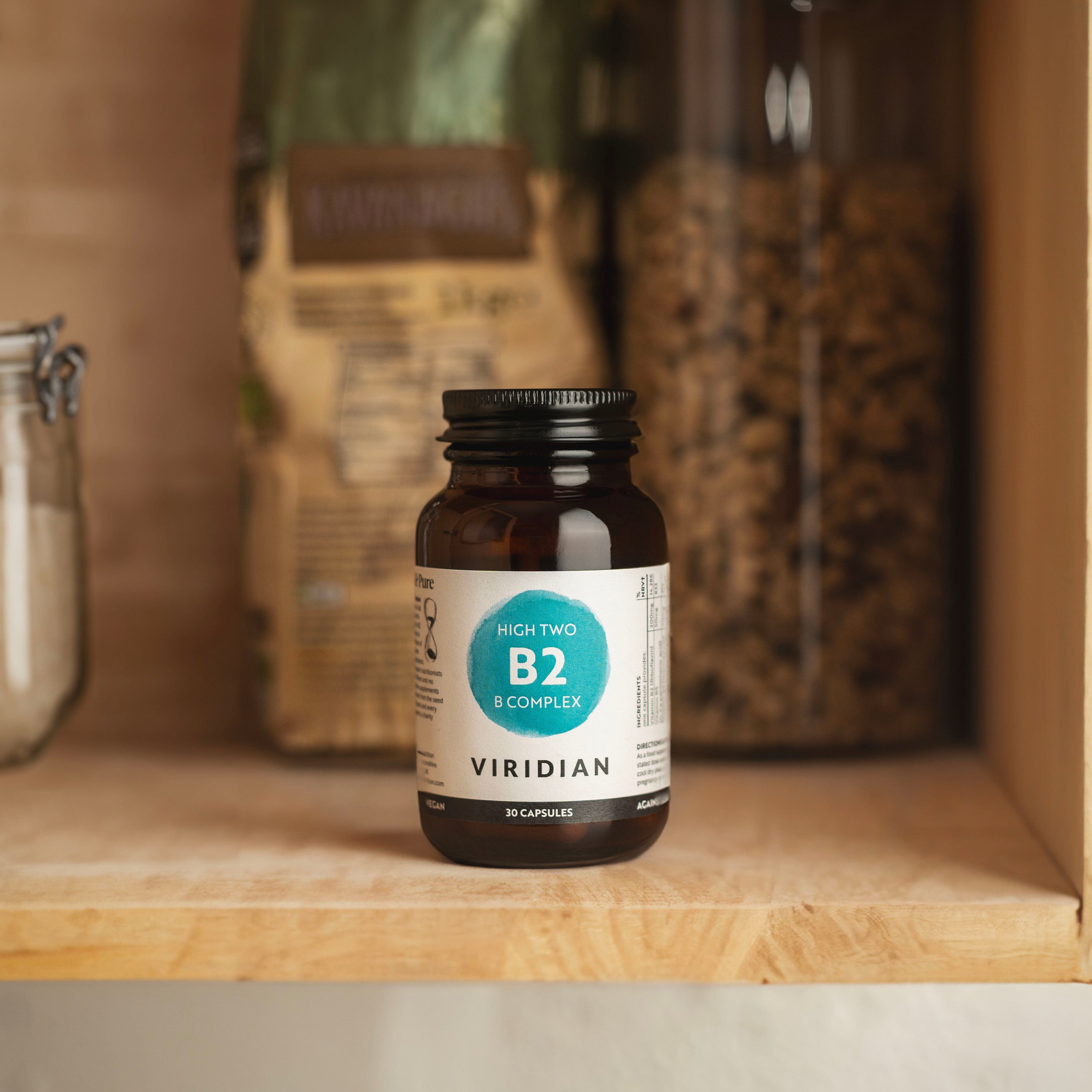 Viridian High B2-vitamiini 200 mg B-Complex 90 kaps.