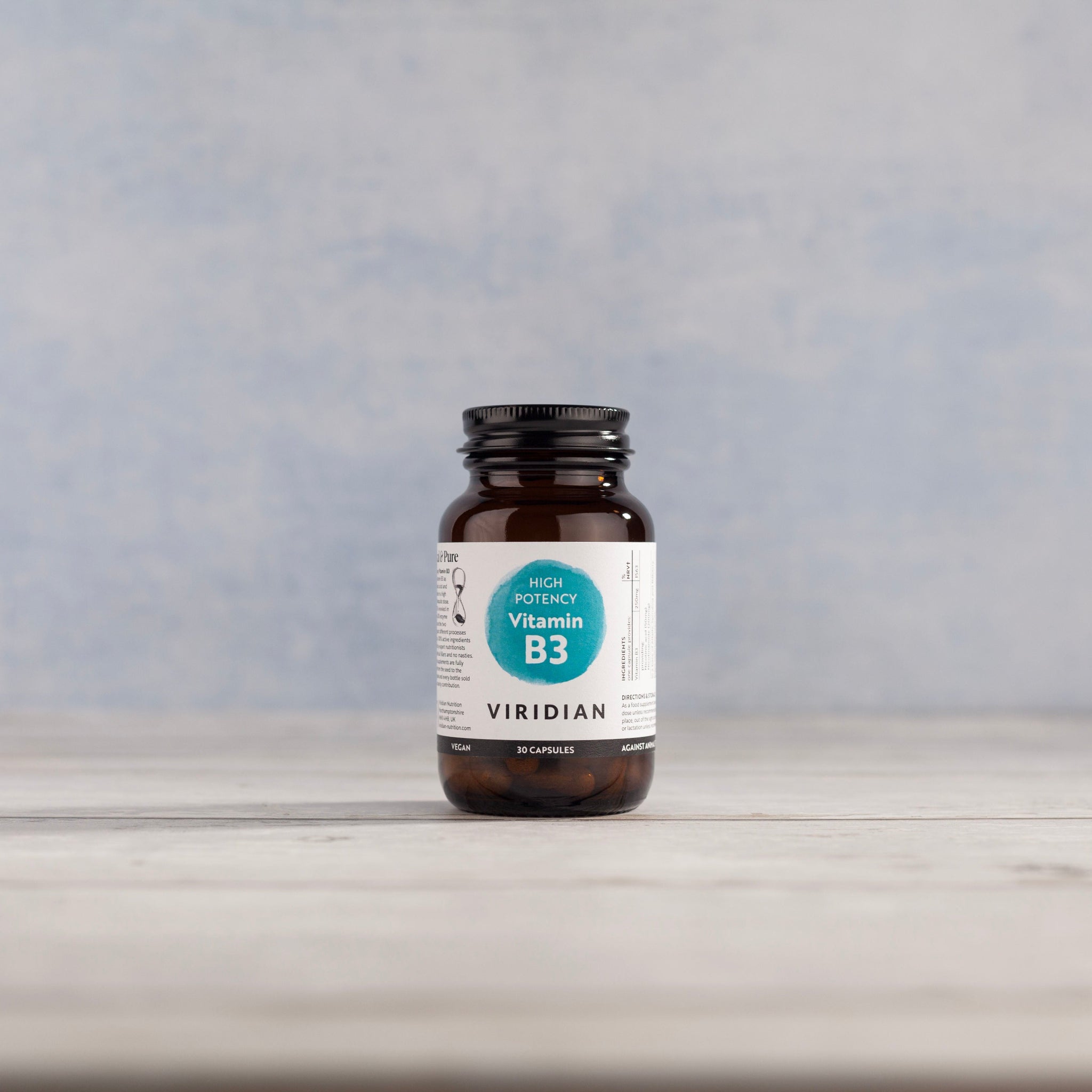 Viridian vahva B3-vitamiini 250 mg 30 kaps