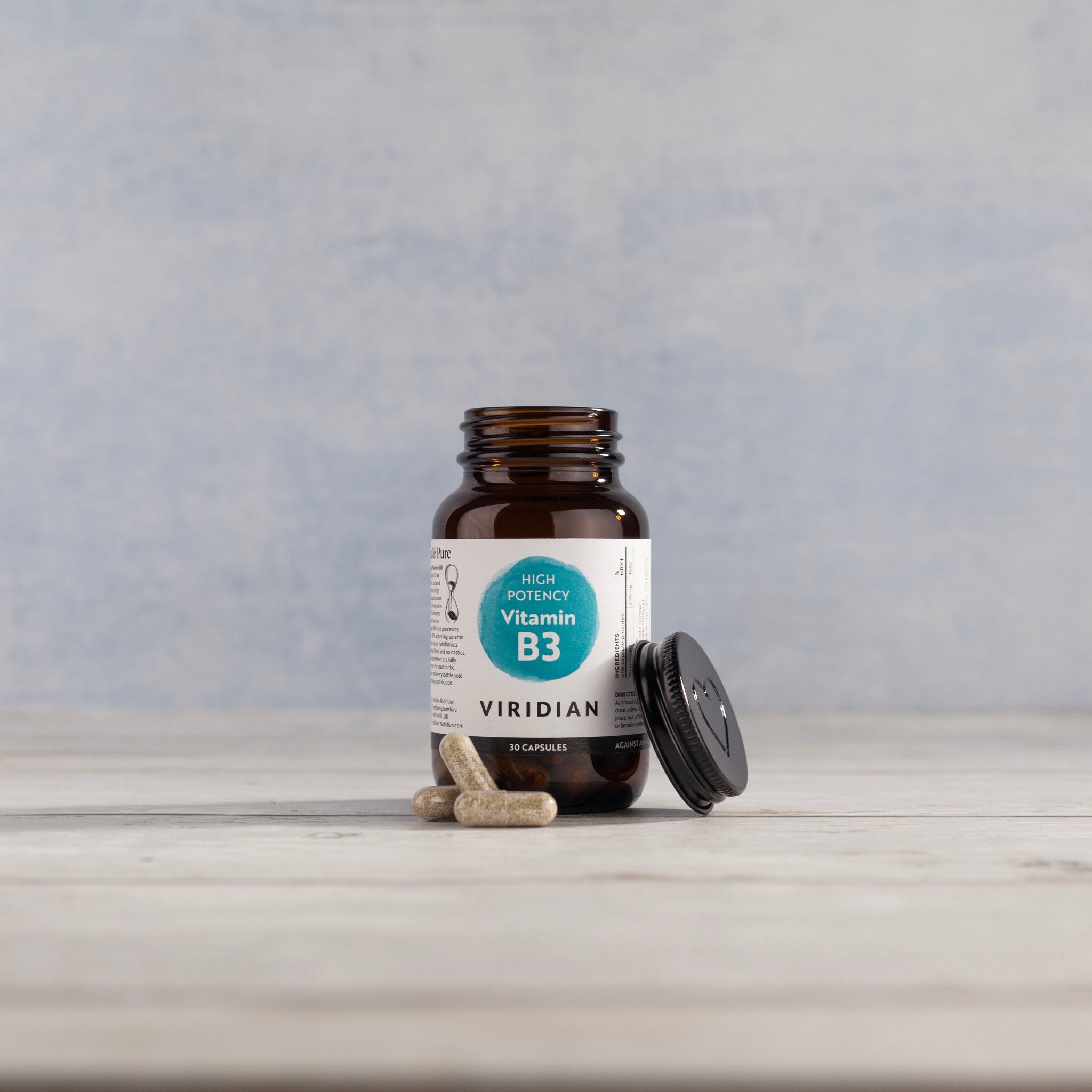 Viridian vahva B3-vitamiini 250 mg 30 kaps